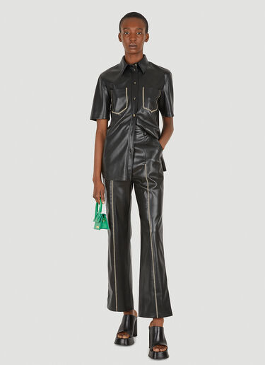 Nanushka Lucee Vegan Leather Trousers  Black nan0248002