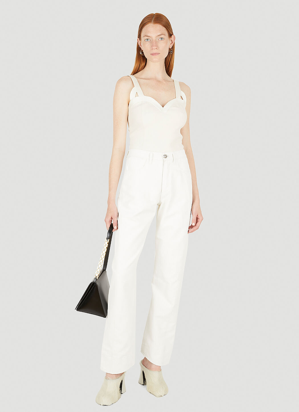 Jil Sander Straight Leg Jeans in White | LN-CC