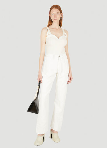 Jil Sander 直筒牛仔裤 白 jil0248002