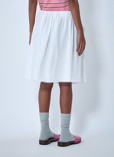Miu Miu Gathered Skirt White miu0263009
