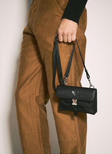 Prada Re-Nylon Phone Crossbody Bag Black pra0145046