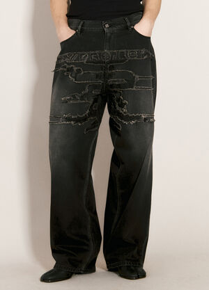 Thom Browne Paris' Best Patch Jeans Navy thb0156001