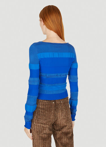 Acne Studios Scoop Neck Striped Sweater Blue acn0250019
