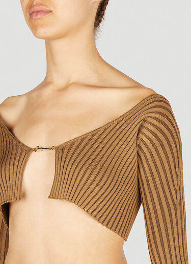 Jacquemus La Maille Pralu トップス ブラウン jac0251036