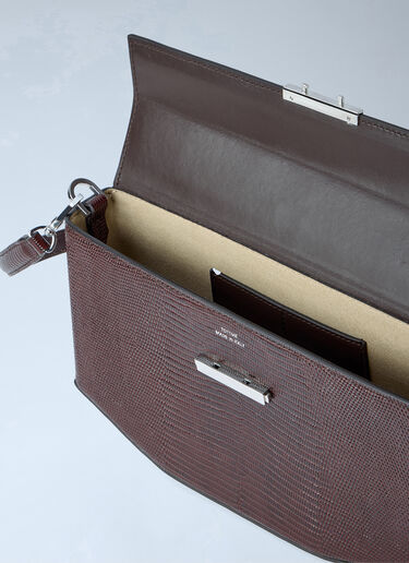 LN-CC® - Toteme: Clip Lizard-Embossed Shoulder Bag - Brown Toteme Clip Lizard-Embossed Shoulder Bag Brown tot0265085