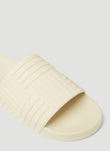 Bottega Veneta Rubber Carpet Slides Cream bov0247043