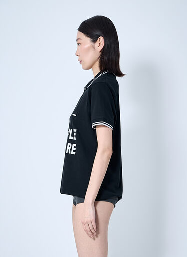 Sia Arnika Text Print Polo Shirt Black sia0260006