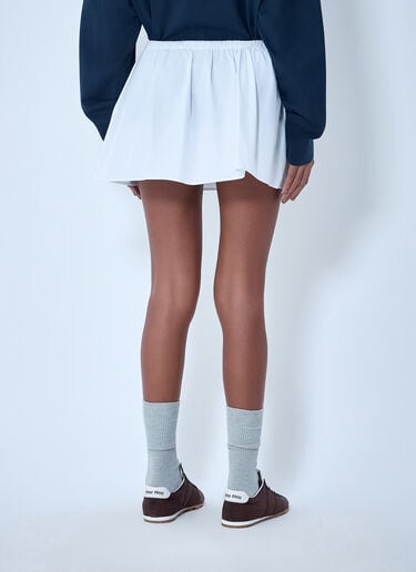 Miu Miu Drawstring Pocket Mini Skirt White miu0263056