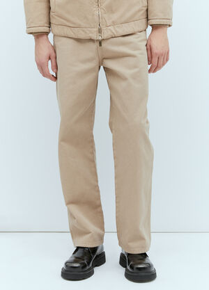 Miu Miu Garment-Dyed Gabardine Pants Beige miu0155002