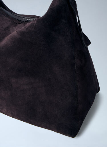 Belted Hobo Bag in Suede Lemaire Belted Hobo Bag in Suede Brown lem0264025