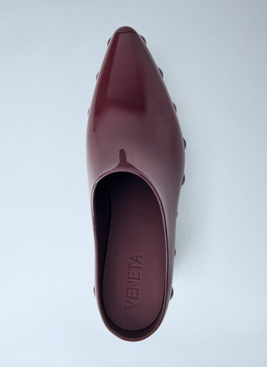 Bottega Veneta Gondola Studded Rubber Mules Burgundy bov0264039