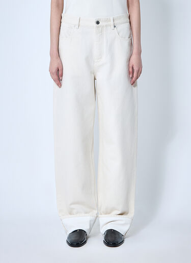 Bottega Veneta Jeans With Turned-Up Cuffs White bov0260005