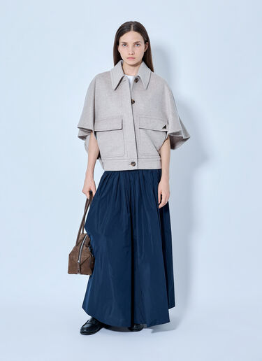 LN-CC® - Max Mara: Cape-Style Wool Jacket - Beige Max Mara Cape-Style Wool Jacket Beige max0265050