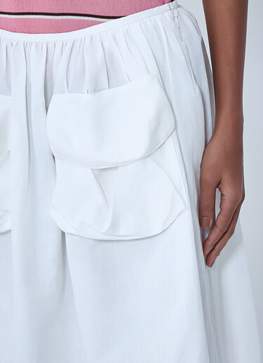 Miu Miu Gathered Skirt White miu0263009