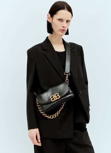 Balenciaga BB 소프트 스몰 플랩 숄더백 블랙 bal0256026