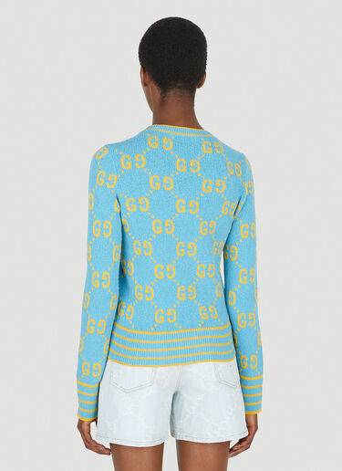Gucci GG Jacquard Sweater Blue guc0250033