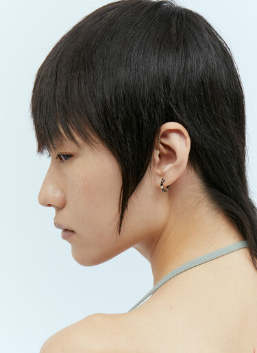 Yvonne Leon Paire De Creoles Mini Torsades Earrings Black yvl0255006