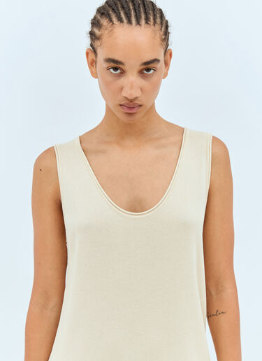 The Row Garfield Midi Dress Beige row0257009