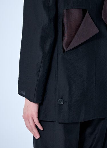 Yohji Yamamoto 挖剪单排扣西装外套  黑色 yoy0160004