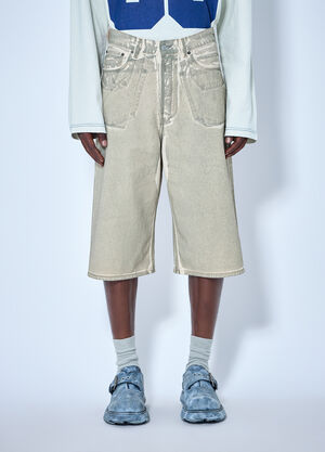 Acne Studios ワイドレッグデニムショーツ ベージュ acn0165011