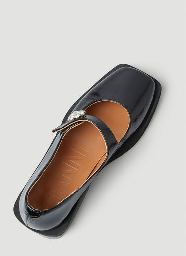 Wide Mary Jane Flats GANNI Wide Mary Jane Flats Black gan0251027