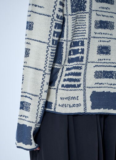 Vivienne Westwood 체크 폴로 스웨터 베이지 vvw0160005