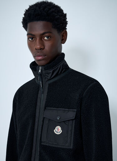 Moncler Fleece Zip-Up Jacket Black mon0162010