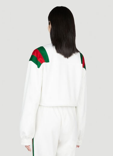 Gucci 로고 자수 스웨트셔츠 화이트 guc0253004