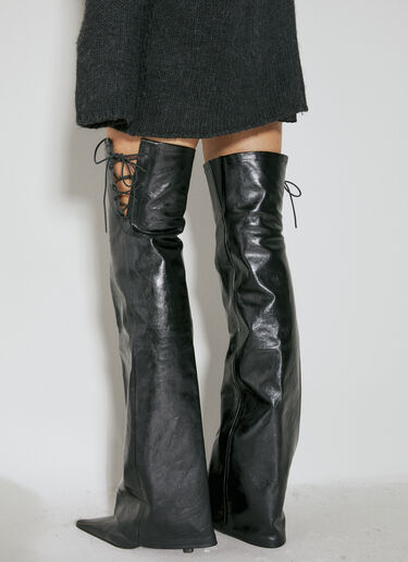 Our Legacy Leather Short Chaps Black our0250002