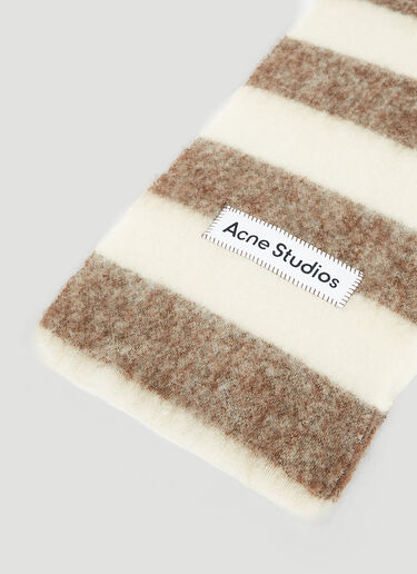 Acne Studios 徽标贴饰羊毛围巾 棕色 acn0154043