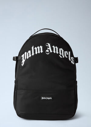 Palm Angels Curved Logo Backpack Black pma0164275
