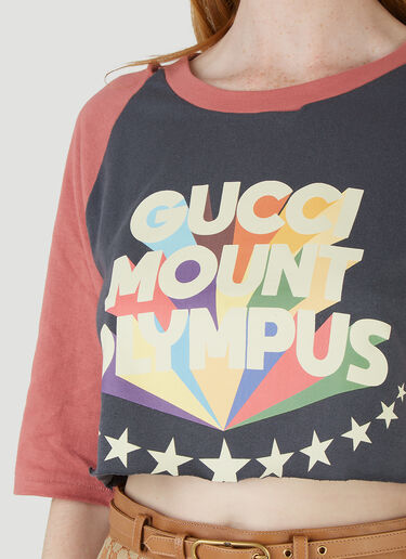 Gucci Mount Olympus Cropped T-Shirt Orange guc0245015