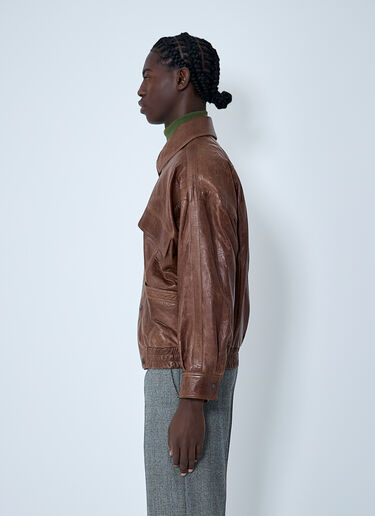 Double Breasted Leather Jacket Saint Laurent Double Breasted Leather Jacket Brown sla0162027