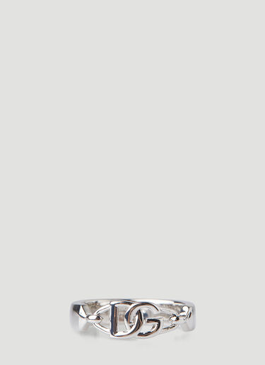Dolce & Gabbana Logo Plaque Ring Silver dol0148027