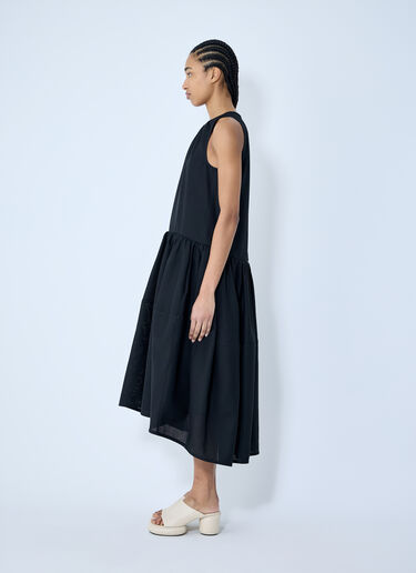 Jil Sander ギャザー・ウールマキシワンピース  ブラック jil0259005