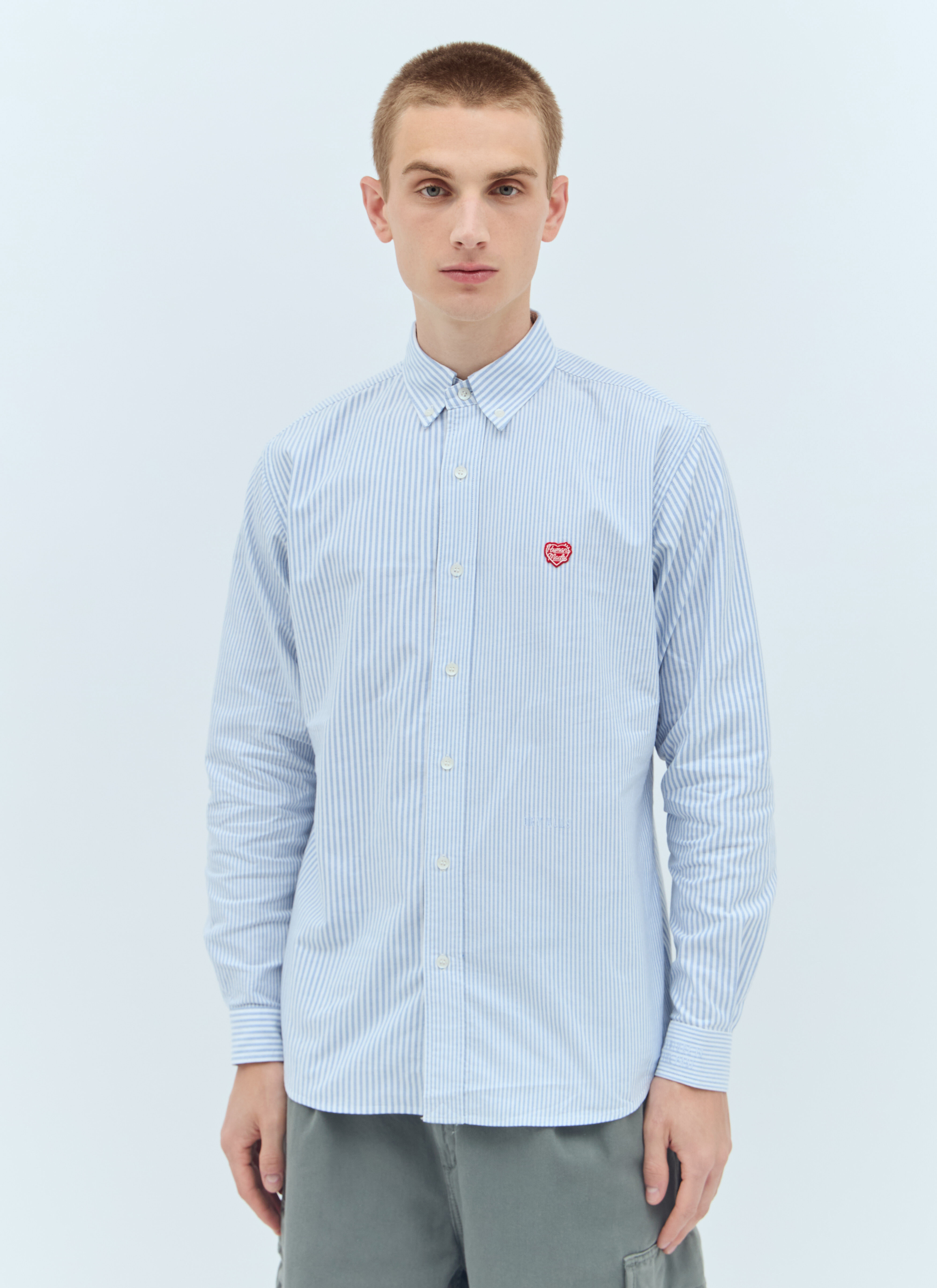 Human Made Stripe Oxford Shirt Blue hmd0156008