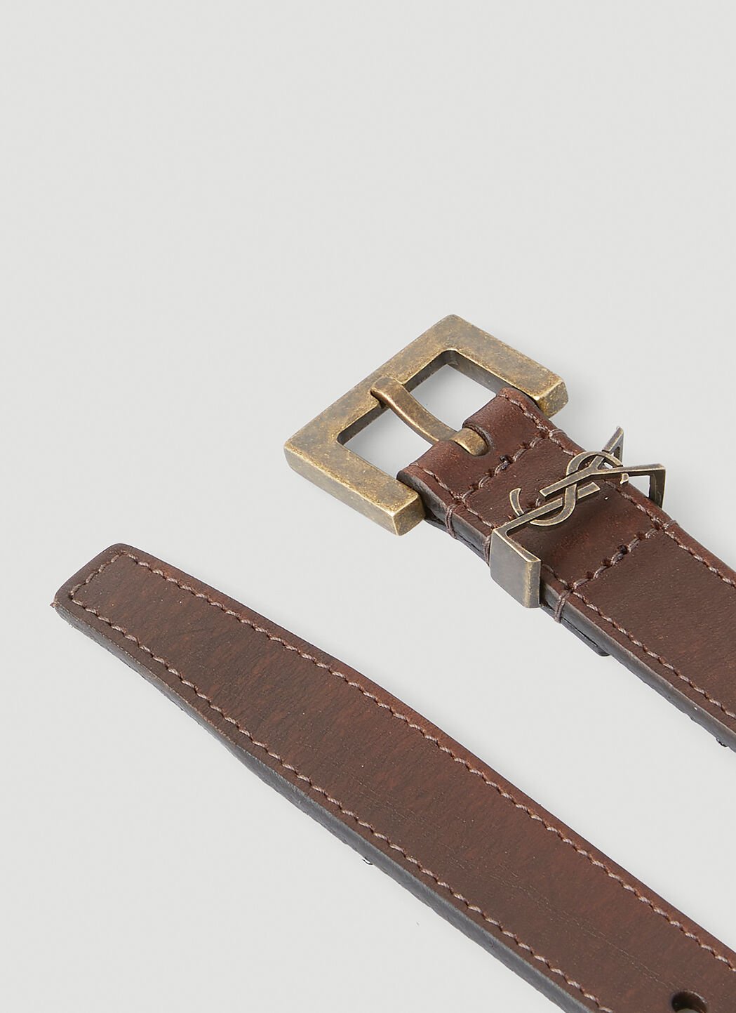 Ysl brown belt on sale