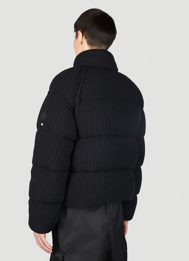 6 Moncler 1017 ALYX SM Ribbed Knit Puffer Jacket Black mal0151012
