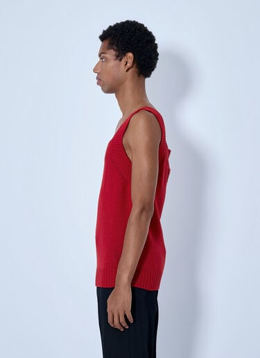LN-CC® - Prada: Shetland Wool Tank Top - Red Prada Shetland Wool Tank Top Red pra0166211