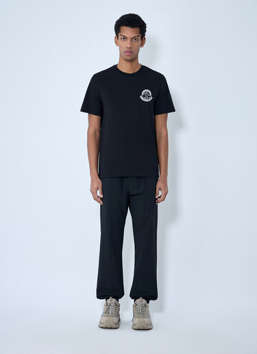 Moncler Logo Motif Cotton T-shirt Black mon0163036