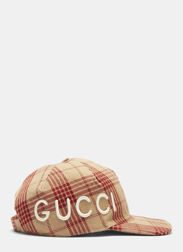Gucci Gucci Loved Tartan Baseball Cap Beige guc0131081