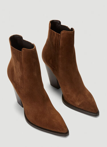 Saint Laurent Theo Chelsea Boots Brown sla0242013