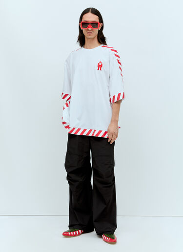 Walter Van Beirendonck デンジャーTシャツ ホワイト wlt0156015