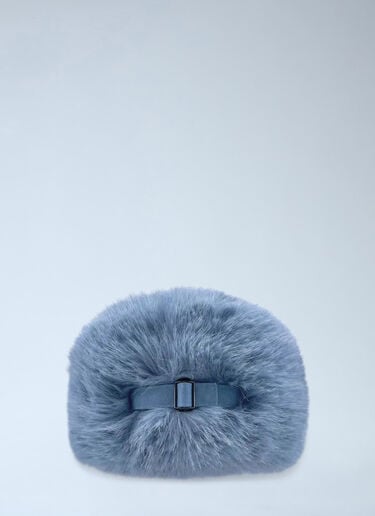 Lovett Faux Fur Snowball Baseball Cap Blue lov0357002