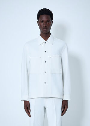 Lemaire Cotton Twill Overshirt White lem0164008