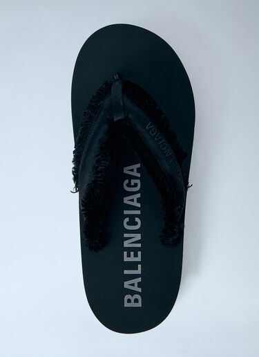 Balenciaga Jet Lag Thong-Strap Sandals Black bal0264025