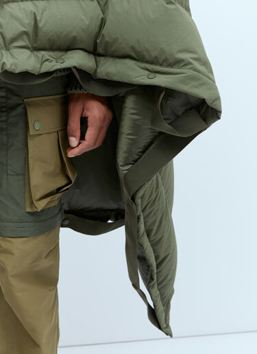キルティングロゴプリントブランケット Moncler x Pharrell Williams キルティングロゴプリントブランケット グリーン mpw0354005