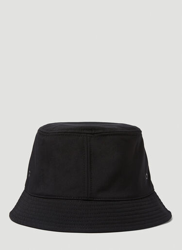 Moncler Logo Patch Bucket Hat Black mon0249033