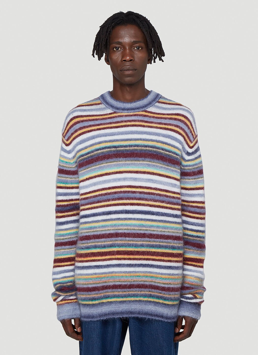 Acne Studios Striped Knit Sweater in Red LN CC