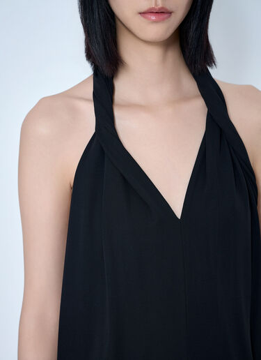 Toteme Twisted Jersey Halter Top Black tot0265007